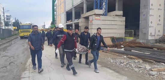 North Cyprus News - Accident - Worker falls from Building